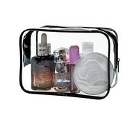 Bolsa transparente de neón pequeña, bolsa de maquillaje transparente, 7 x 2.3 x 4.7 pulgadas, bolsa de aseo aprobada por la TSA, bolsas de viaje transparentes para artículos de tocador, bolsa de