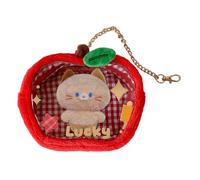 Bolsa transparente para exhibición de figuras, bolsa transparente para llavero, estuche de almacenamiento portátil | Funda flexible para muñeca pequeña con elementos de estrella de dibujos animados