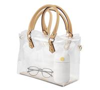 Bolsa transparente para maquillaje, bolsa de maquillaje transparente con cremallera, impermeable, PVC, bolsa de playa para estadio, festivales, gimnasio, escuela, al aire libre, b, Refer to