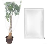 Bolsa transparente para refugio de plantas de invierno con cordón de ajuste para mantener el flujo de aire mientras se dañan las heladas (150 x 180 cm)