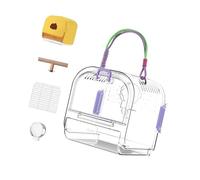 Bolsa transparente para transportar mascotas, para gatos, bolsa de mensajeros para pequeñas especies de pájaros, jaula de viaje con