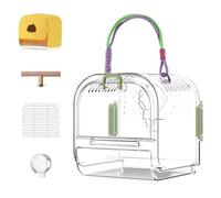 Bolsa transparente para transportar mascotas, para gatos, bolsa de mensajeros para pequeñas especies de pájaros, jaula de viaje con
