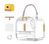 Bolsa transparente para transportar mascotas, para gatos, bolsa de mensajeros para pequeñas especies de pájaros, jaula de viaje con