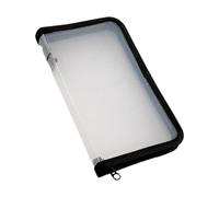 Bolsa transparente portátil con cierre de cremallera, organizador de recibos multifuncional para suministros de oficina y escuela, carpetas de archivos con cremallera