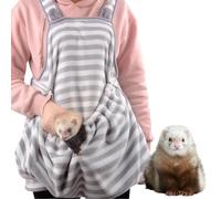 Bolsa transportadora para Hurones - Bolsa de Transporte de Forro Polar para Mascotas pequeñas, Suave, Transpirable, Manos Libres, Hombro Frontal, Delantal, Bolsa de unión para Perros pequeños, Gatos