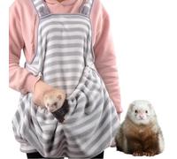 Bolsa transportadora para hurones - Bolsa de transporte de forro polar para mascotas pequeñas, suave, transpirable, manos libres, hombro frontal, delantal, bolsa de unión para perros pequeños, gatos