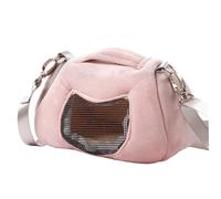 Bolsa transportadora para Mascotas pequeña con Correa Ajustable para el Hombro, Jaula de Viaje para hámster, transportador de Viaje portátil Transpirable para pájaros, cobayas, hámster