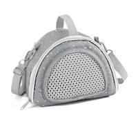 Bolsa transportadora ventilada de animales pequeños, a prueba de escapes, diseño de cremalleras, bolso cruzado ajustable para hámster, uso diario, correa ajustable, transportadores de mascotas para ir