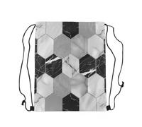 Bolsa Trasera Colmena Geométrica, Retro, Hexagonal, Patchwork, Geometría, Moda, Mármol, Textura, Arte Moderno Bolsa con Cordón Ajustable Saco Lazo Playa para Nadar Niño Teléfonos