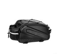 Bolsa trasera de ciclismo, impermeable EVA rígida para bicicleta, con correas ajustables, soporte para botella de elemento reflectante para viajes diarios