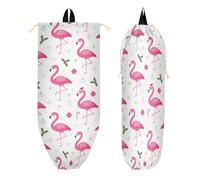 Bolsa trasera de cordón con bolsillos con cremallera, bolsas de natación para adultos, fiesta de baile, flamenco festivo de Navidad y adorno