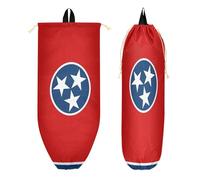 Bolsa trasera de cuerda con bolsillos con cremallera, mochila de viaje para hombres, uso diario en fiestas, bandera del estado de Tennessee (EE.UU.)