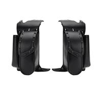 Bolsa Trasera De Motocicleta Bolsa Sillín Cuero Motocicleta Road King Electra Glide Bolsa Protectora para Barra Choque Bolsa Impermeable para Botella De Agua Bolsa Trasera para Motocicleta(One Pair)