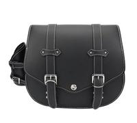 Bolsa Trasera Moto Alforja Motocicleta Cuero PU Impermeable Soporte Almacenamiento Equipaje Lateral Universal Alforjas Moto(Type A)