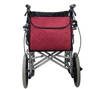 Bolsa trasera para silla de ruedas, bolsa impermeable para silla de ruedas, mochila para colgar en la espalda, bolsa de almacenamiento para hombres, mujeres, discapacitados, accesorios para sillas de ruedas de ancianos (rojo vino)
