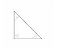 Bolsa triangular 175 x 175 autoadhesiva, 100 bolsillos triangulares