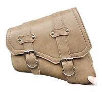Bolsa triangular lateral para motocicleta, de piel sintética, con 3 correas para una fácil instalación en el marco, compatible con varios modelos para equitación, viajes, camping, aventura al aire