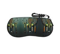 Bolsa ultraligera y práctica para gafas, pelotas de tenis y raquetas. Impresiones para almacenamiento de gafas para gafas de lectura y gafas de sol