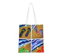 Bolsa unisex para mujer, reutilizable, plegable, casual, elegante, para compras, compras, playa, viajes, trabajo, escuela, Chanclas, Talla única