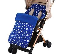Bolsa universal para cochecito de invierno 3 en 1 para cochecito de paseo Anexo Mat funda para cochecito de paseo antipatadas, impermeable, resistente al viento, a prueba de frío desmontable (azul)