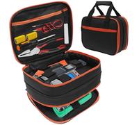 Bolsa universal para multímetro (26,7 x 20,3 x 12 cm, con múltiples bolsillos y cordones elásticos, resistente al agua, bolsa de almacenamiento para herramientas, amperímetros, multímetros