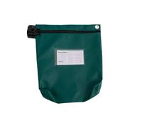 Bolsa, Valija de PVC con Cierre de Seguridad para Efectivo. Medidas: 27 x 30 cm. (Verde)