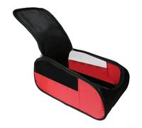 Bolsa ventilada para zapatos de golf para hombres y mujeres, polvo a prueba de polvo, portador de calzado deportivo, rojo o azul, 34 cm (negro y rojo)