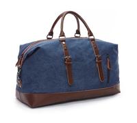Bolsa Viaje Bolsos de Viaje for Hombre, Bolsos de Equipaje de Mano, Bolsos de Lona for Hombre, Bolso Grande de Viaje for Fin de Semana Durante la Noche(Deep Blue)
