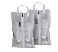 Bolsa Zapatos Viaje, Malla de TPU Resistente al Agua con Cremallera, Esenciales de Viaje para Hombres y Mujeres (Gris, 2 Set)