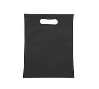 BOLSAS 100 Pieza Tela no Tejido,con asa Troquelada.Bolsas de Compra Reutilizable. (Negro, 30x40cm)
