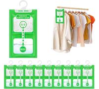 Bolsas Absorbentes de Humedad para Armario, Juego de 10 Bolsas Deshumidificadoras para Colgar, Absorbe Humedad Armarios, Juego Antimoho Absorbente de Humedad para la Habitación, Bolsas
