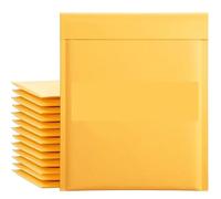 Bolsas acolchadas con burbujas aluminizadas y cier Sobres de cojín de burbujas de papel Kraft autosellantes impermeables, amarillo, 10-50 Uds.