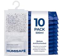 Bolsas antihumedad armarios | X10 500ML | Antihumedad habitacion | Absorbe humedad | Deshumidificador armario | Humedad armarios | Deshumificadores de humedad | Elimina olores.