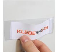 Bolsas autoadhesivas para carteles y rótulos | 125 x 40 mm | con solapas laterales para contenido | abierto en el centro | cantidad a elegir / 16 unidades