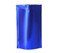 bolsas autopercladas, 100 bolsas de aluminio Mylar con cierre hermético, tipo stand-up, muesca for abrir fácilmente, multicolor, varios tamaños(Blue,20x30cm)