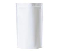 bolsas autopercladas, 100 bolsas de aluminio Mylar con cierre hermético, tipo stand-up, muesca for abrir fácilmente, multicolor, varios tamaños(White,9x13cm)