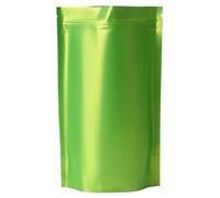 bolsas autopercladas, 100 bolsas de aluminio Mylar con cierre hermético, tipo stand-up, muesca for abrir fácilmente, multicolor, varios tamaños(Green,9x13cm)