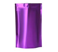bolsas autopercladas, 100 bolsas de aluminio Mylar con cierre hermético, tipo stand-up, muesca for abrir fácilmente, multicolor, varios tamaños(Purple,10x15cm)