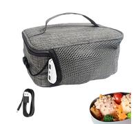 Bolsas calentadora de alimentos portátil: calentador de almuerzo alimentado por USB, mini horno eléctrico personal, transportador de alimentos aislado | Bolsas calefactora compacta para preparación de