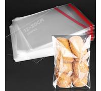 Bolsas Celofán Transparente 300Pcs Bolsas De Celofán 12x17+3cm Bolsas De Plastico Transparente Adhesivas Bolsa Autoadhesiva OPP Para Caramelo Bombones Fiestas Bodas Regalo