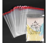 Bolsas Celofán Transparente 300Pcs Bolsas De Celofán 14x21+3cm Bolsas De Plastico Transparente Adhesivas Bolsa Autoadhesiva OPP Para Caramelo Bombones Fiestas Bodas Regalo