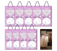 Bolsas colgantes deshumidificadoras, absorbentes de condensación para ventanas, bolsas deshumidificadoras, 10 paquetes absorbentes de humedad, deshumidificador de armario de 3.53 onzas con fragancia