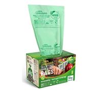 Bolsas compostables UNNI de 13 galones, 49,2 litros, 50 unidades, resistentes, 0,85 mil de alto, para desechos de alimentos de cocina, ASTM D6400