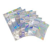 bolsas con cierre hermético, 50 bolsas de aluminio c/cierre hermético tipo Ziploc, autosellantes(6x8cm)