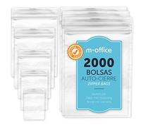 Bolsas con Cierre Hermético, Bolsas Zip de Plástico Transparentes Ideales para Congelar Alimentos, Guarda Documentos, Bolsas Reutilizables y de Conservación · m-office (300x400mm, 2000unds)