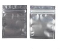 Bolsas con cierre hermético y parte superior plana Paquete de 100 bolsas de almacenamiento planas de papel de aluminio, multicolor, varios tamaños(Light Grey,8.5x13cm (3.25x5in))