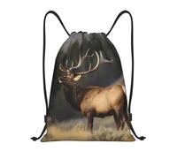 Bolsas con Cordón Alce Macho Drawstring Bag Luz Mochila Cuerdas Durable Bolsa De Cuerdas para Playa Vacaciones Escuela