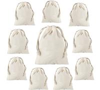 Bolsas con cordón Bolsas de algodón 10x14cm - 10 piezas - Mochila, de gimnasio, Bolsa de yute Bolsa de tela certificada de la compra con cordón
