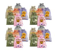 Bolsas con cordón, bolsas de Halloween - Bolsas para dulces de Halloween de tela de 24 piezas, bolsa Happy Halloween, bolsas reutilizables para Halloween con cordón para el hogar