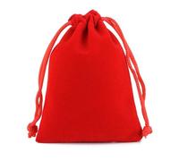 Bolsas con cordón, Bolsas de regalo terciopelo con cordón, paquete 50(Red Velvet Bag,5x7cm 50pcs)